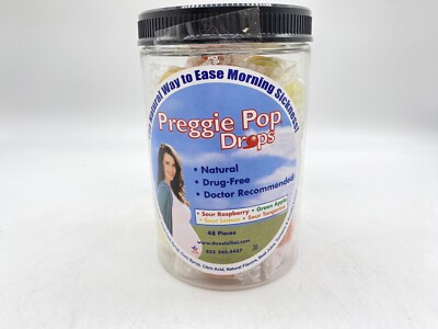 Preggie Pop Drops For Morning Sickness  Assorted Sour Flavors  48  Pieces