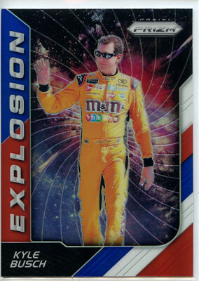 2018 Panini Prizm Racing NASCAR Explosion RED WHITE BLUE #87 Kyle Busch