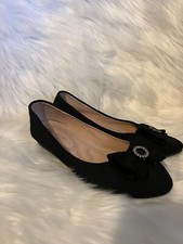 Polo hill authentics black flats slip on shoes size 4.5