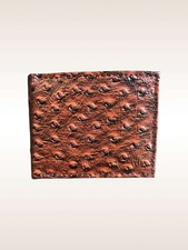 Billetera De Avestruz Para Hombre Cartera De Piel Men  s Ostrich Leather Wallet