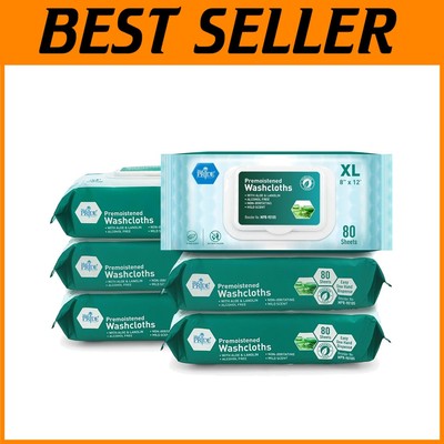 Extra Soft Aloe Vera Disposable Adult Washcloths for Sensitive Skin - 480 Count