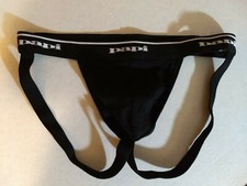 Papi Men's SOFT Cotton Jock Strap Black Size MEDIUM 32-34 Jockstrap Supporter