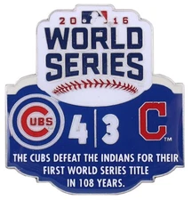 2016 World Series Commemorative Pin - Cubs vs. Indians - Limited 1,000