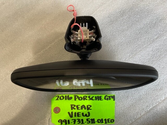 16 PORSCHE CAYMAN GT4 981 991 OEM INTERIOR REARVIEW MIRROR 