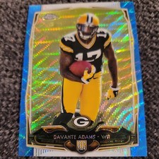 Devante Adams Rookie Card Lot (5) Cards : Topps chrome blue wave, silver holo, 