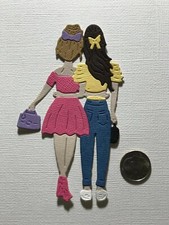 HANDMADE Paper Die Cut 1 Best Friends Scrapbook / Card Embellishment