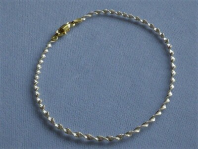 MILOR Italy 925 Sterling Silver Two Tone Bar Link Bracelet 15 Grams MILOR Italy 925 Sterling Silver Two Tone Bar Link Bracelet 15 Grams