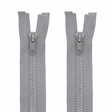 2PCS #5 10 Inch Separating Jacket Zippers Resin Zipper Molded Plastic Zippers...