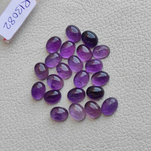 9X7 MM Oval purple amethyst cabochon calibrated amethyst healing gemstone R13082 - Picture 2 of 5