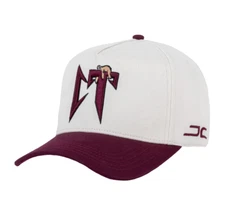 JC HATS CT NATAEL CANO CORRIDOS TUMBADOS WHITE RED SNAPBACK HAT 1843  BURGUNDY