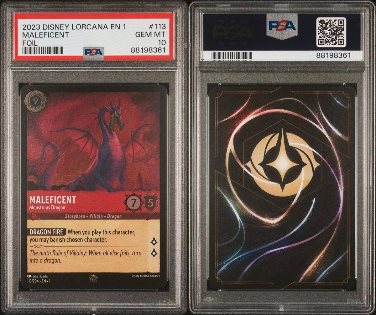 PSA10マレフィセント Foil Maleficent Monstrous Dragon FOIL #113 PSA 10 GEM MINT - 2023