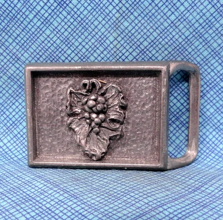 Vestido de uvas hebilla de cinturón orgánico agricultor vino artesanal firmado de colección años 80 MPB .NOX865 Foto 2 de 4