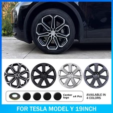 4PCS 19inch Hubcap for Tesla Model Y Wheel Cover Full Wheel Trim Hubcaps