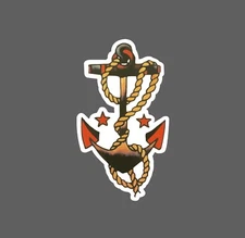 Anchor Sticker New School Waterproof Beach Ocean Nautical Gift NEW 