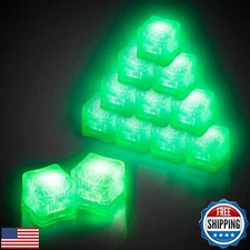 Windy City Novelties 12 pack LED Ice Cubes with Changing Lights (Green)
