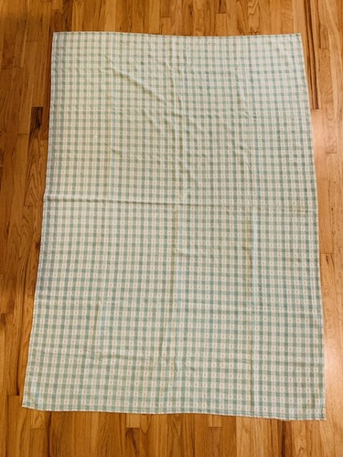 Antique Early American 1940’s Woven Cotton Fabric Textile Green - Picture 19 of 20
