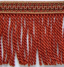 8" Brand New High Quality Bullion fringe Cranberry Red Yellow Gold  Olive Green