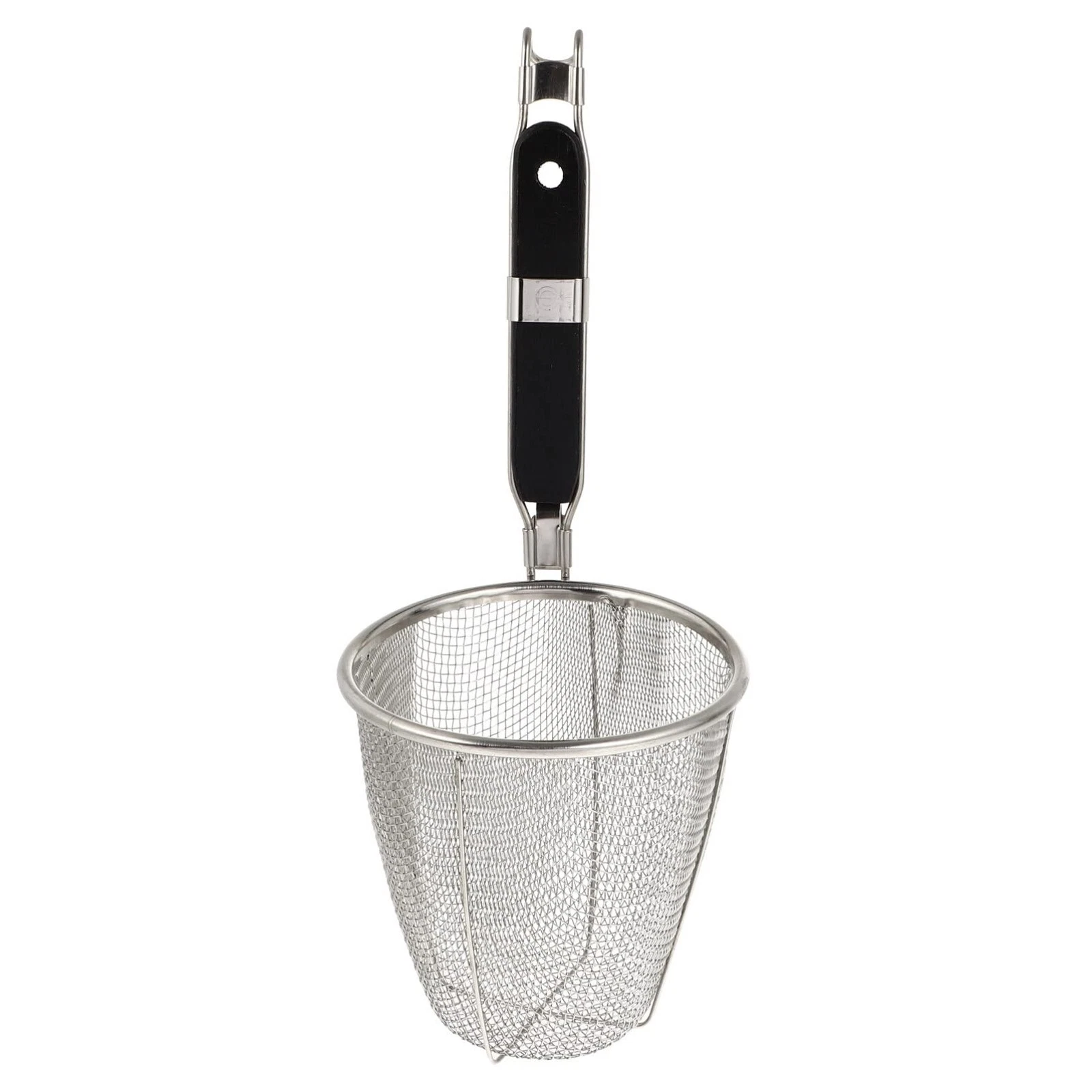 High Side Slotted Spoon Wire Mesh Strainer Basket with Long Handle for Pasta ...