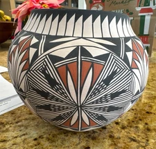 Wowie! Vintage Acoma Pueblo Pottery 7 X 7” by Carrie Chino Charlie