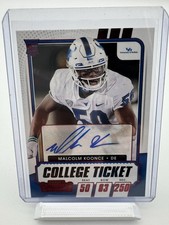 2021 Panini Contenders Draft Picks Game Ticket Red Malcolm Koonce Rookie Auto RC