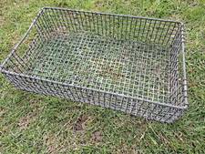 Vintage Galvanised Wire Mesh Basket Tray Greenhouse Garden