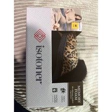 Isotoner Women  s Memory Foam Slippers Animal Print Size M 7.5-8 New In Box Plush
