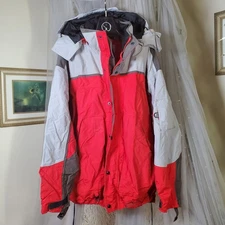 POLAR EDGE Men's Jacket Ski Coat Full Zip Hood Removal Liner Size XL Red Winter