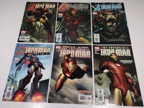 Invincible Iron Man Disassembled lot of (6) 86-87-88-89 & Extremis #1 & 2, 