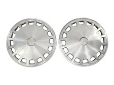 2x Metal 13 Hub Cap Wheel Cover Vw Jetta Golf Rabbit Pickup Mk1 Mk2 - Genuine -