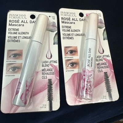 Lot of 2 Physicians Formula Rosé All Day Mascara Volumizing Extreme Volume Black