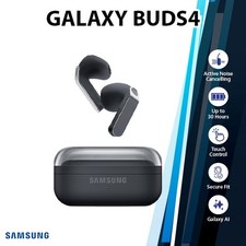 Samsung Galaxy Buds4 Bluetooth Earbuds Earphone BLACK/Active Noise Cancellation 