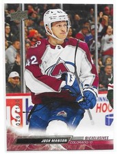 2022/23 Josh Manson Upper Deck Extended Exclusives /100 Card # 537
