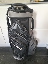 SUPERB RIFE WATERPROOF CART GOLF BAG, SHOULDER STRAP & RAINHOOD, 15 WAY DIVIDER