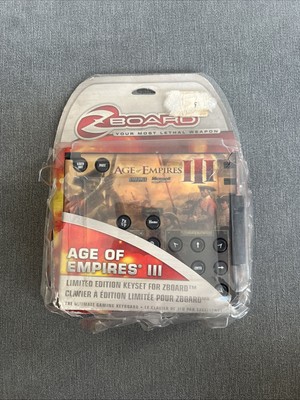 Age Of Empires III - ZBoard Gaming Overlay Tastatur - BRANDNEU - Siehe Beschreibung - B