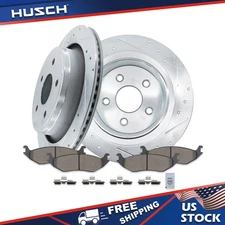 Rear  Ceramic Brake Pads and Rotors Kit for Chrysler Aspen Dodge Ram Durango