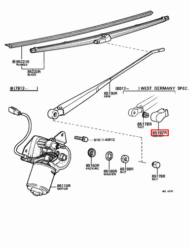 Genuine LandCruiser 45 40 Series FJ BJ Windscreen Wiper Dust End Cover Set of 2 - Picture 11 of 18