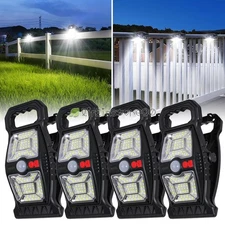Clip On Solar Motion Lights Outdoor Waterproof, 1-4 Pack Fence Lights 3 Modes