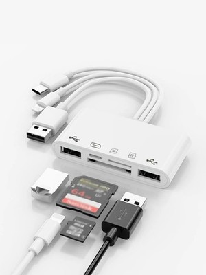 3-in-1 OTG Kartenleser, Highspeed, kompatibel mit iPhone/Android/iPad & Tablet 4
