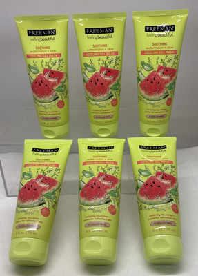 6 X Freeman Face Mask Watermelon & Aloe Soothing Gel Mask (B66