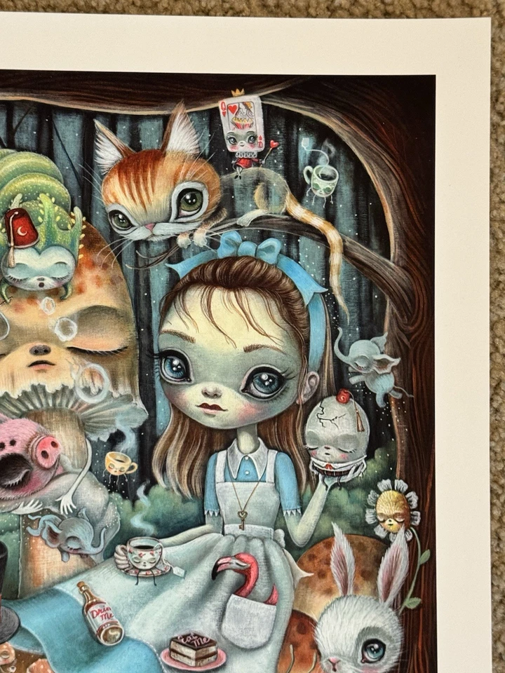 Laura Colors Print The Magic Of Alice In Wonderland Art Poster Limited Ed S/# 25 - Image 4 of 4