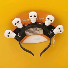 Gothic Punk Flashing Light up Skulls Party Headband Costume Accessory One Size
