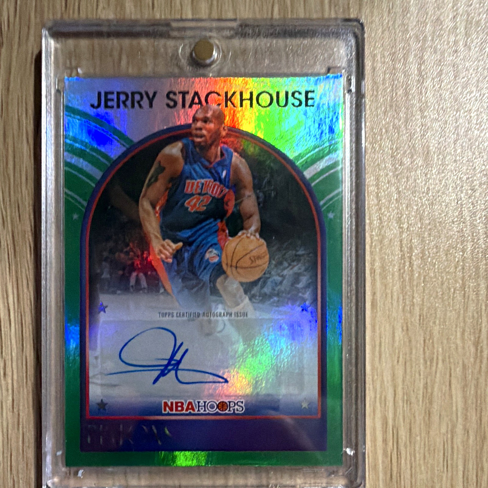 Topps 2025-26 NBA Hoops Jerry Stackhouse Pistons 1989 Signatures Auto 89S-JS