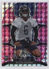 2022 Panini Mosaic Rookies Pink Camo Mosaic Prizm Kyler Gordon #384 0y59