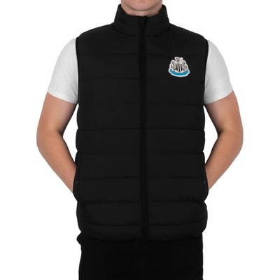 Newcastle United Herren Weste Jacke Körperwärmer wattiert OFFIZIELLES Fußball Geschenk
