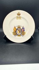 Vintage Queen Elizabeth Coronation Plate 1953. British Pottery Federation.