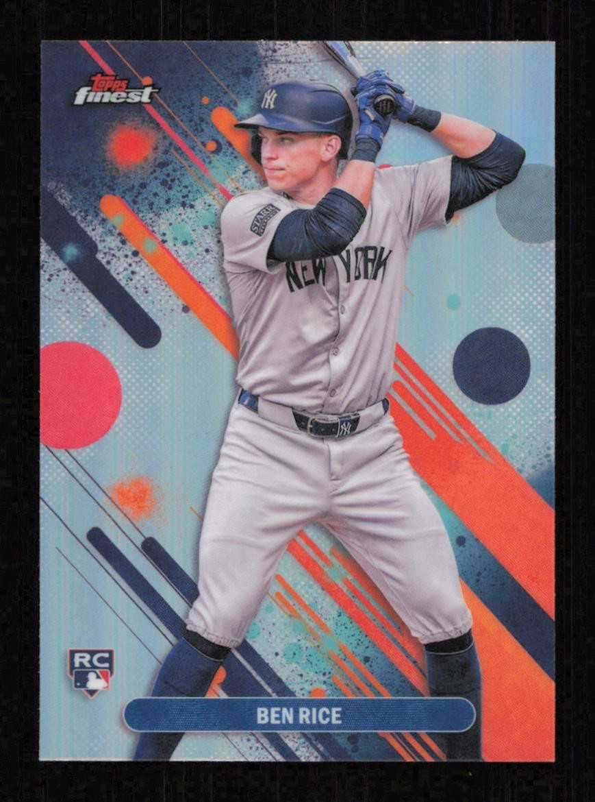 2025 Topps Finest Common Refractor Ben Rice #48 Rookie RC