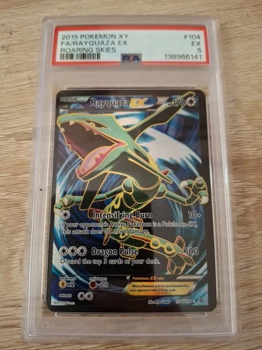 PSA 5 RAYQUAZA EX Full Art Roaring Skies XY 104 2016 Pokemon