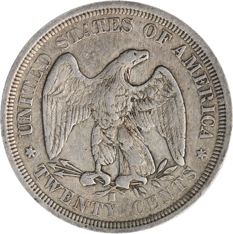 1875-S Twenty (20) Cent Piece Nice F/VF Nice Eye Appeal Nice Strike - Image 2 of 2