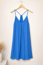 Elegant Blue Silk Dress by Alice + Olivia – Tagged M, Fits S