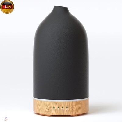 SALUBRITO Keramik Aroma Diffuser, Schwarz Diffusor für Ätherische Öle, Ul